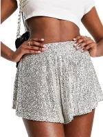 chlearstyle short paillettes brillantes pour femmes bas kly taille haute pantalon court d t pour la