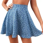 jupe courte en mousseline de soie y2k pour femme mini jupes sexy imprim floral taille haute