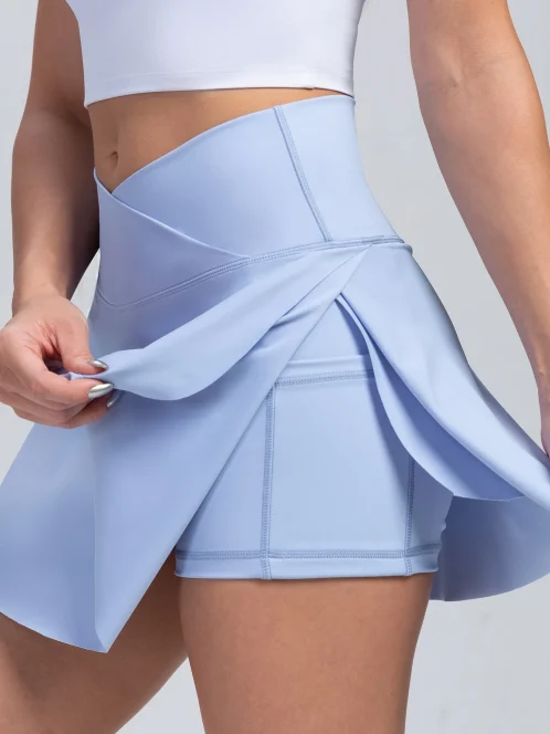 jupe de tennis pliss e avec poches pour femme short athl tique crois taille haute jupe 5
