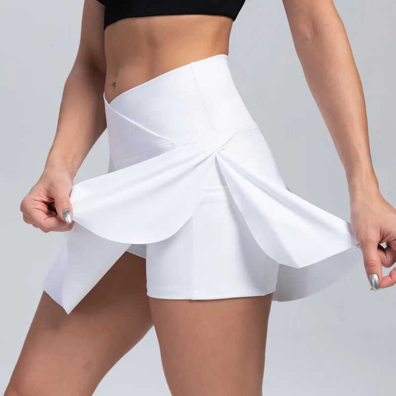 jupe de tennis pliss e avec poches pour femme short athl tique crois taille haute jupe 7