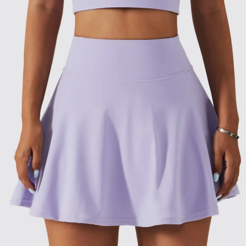 jupe de tennis taille haute pour fitness et badminton jupe de sport 2 en 1 jupe 5