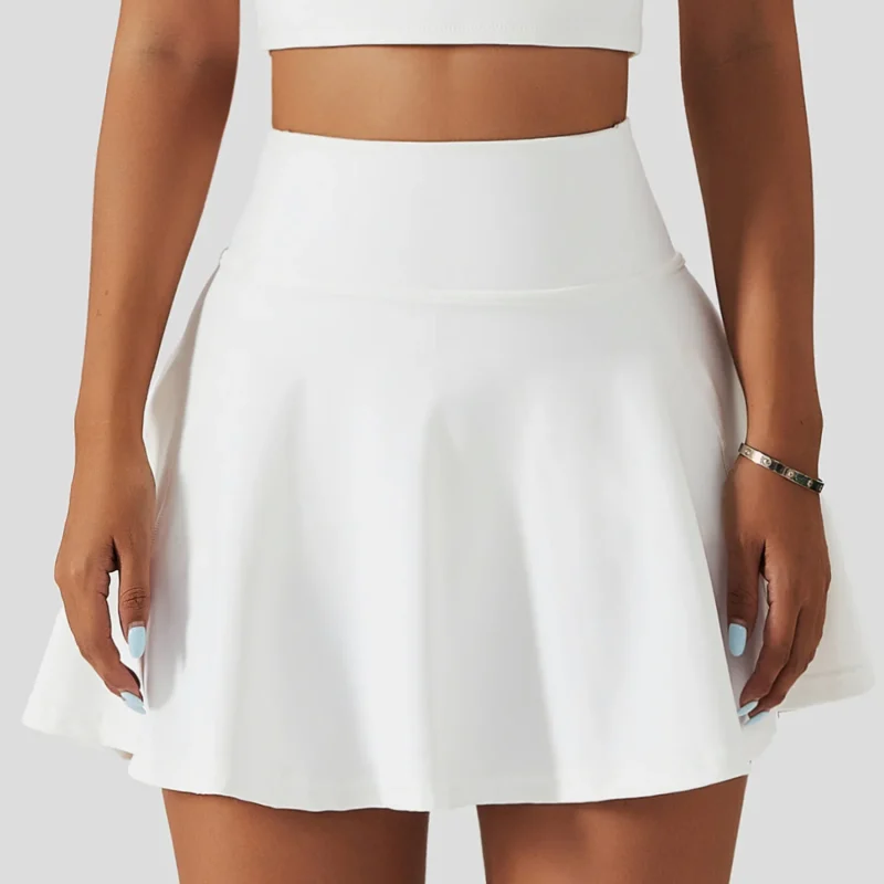 jupe de tennis taille haute pour fitness et badminton jupe de sport 2 en 1 jupe