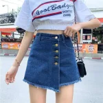 jupe en jean pour femmes v tement ample mode cor enne d contract e jupe courte