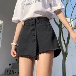 jupe en jean pour femmes v tement ample mode cor enne d contract e jupe courte 3
