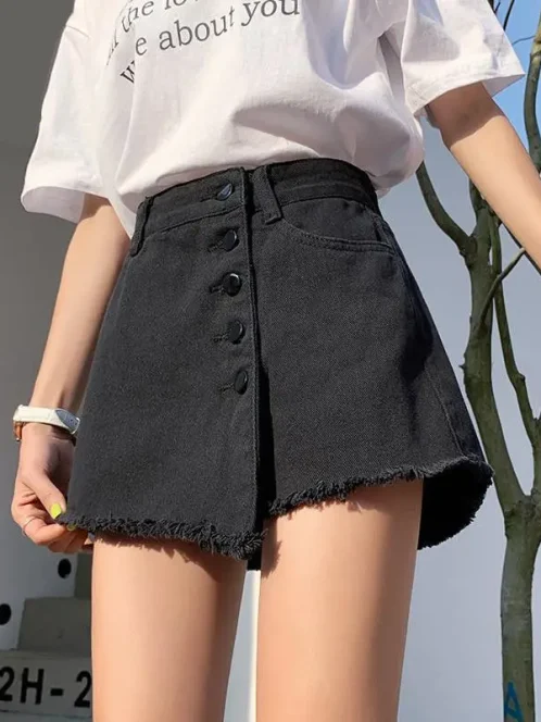 jupe en jean pour femmes v tement ample mode cor enne d contract e jupe courte 3