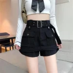 Jupe Short En Jean Noir