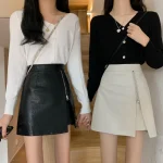 Jupe Short Simili Cuir