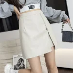 Jupe Short Simili Cuir