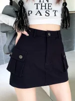 jupes r tro slim pour femmes design simple pur ulzzang all match 03 streetwear style safari
