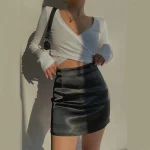 mini jupe crayon taille haute en satin monochrome pour femme short skinny sexy gt hip jupe 3