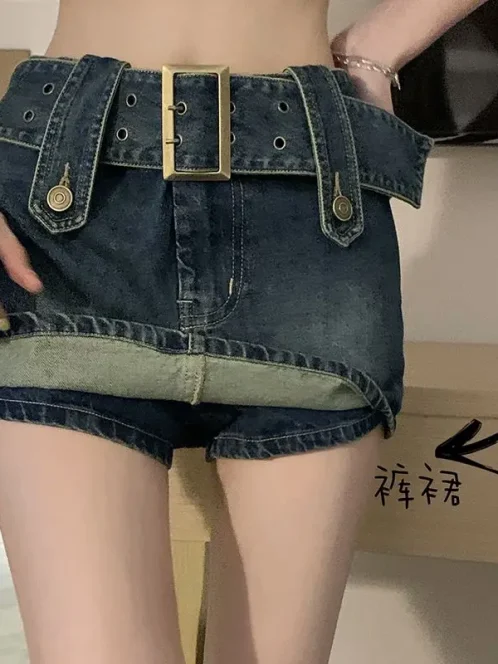mini short en denim pour femmes jupe slim