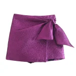 traf jupe courte nminist riels d violet pour femme taille haute sexy la mode streetwear y2k